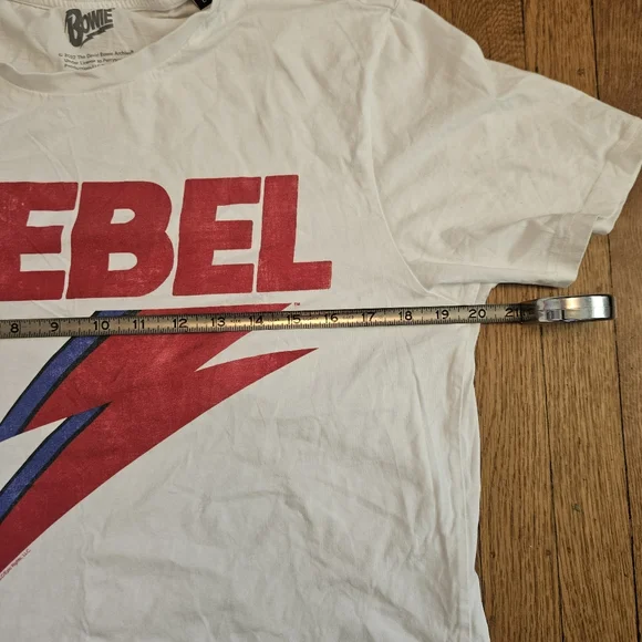 David Bowie Women's Distressed Rebel Boyfriend Fit T-Shirt Size L - Picture 4 of 6